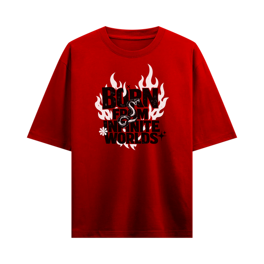 Myugen Infinite Rebirth Oversized T-Shirt Red