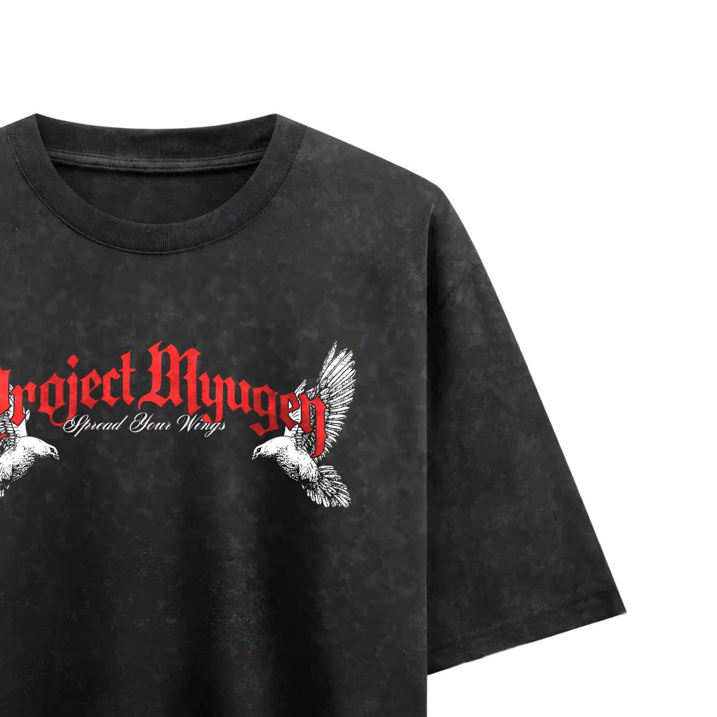 Myugen Into The Infinite Acid Wash Oversized T-Shirt Black