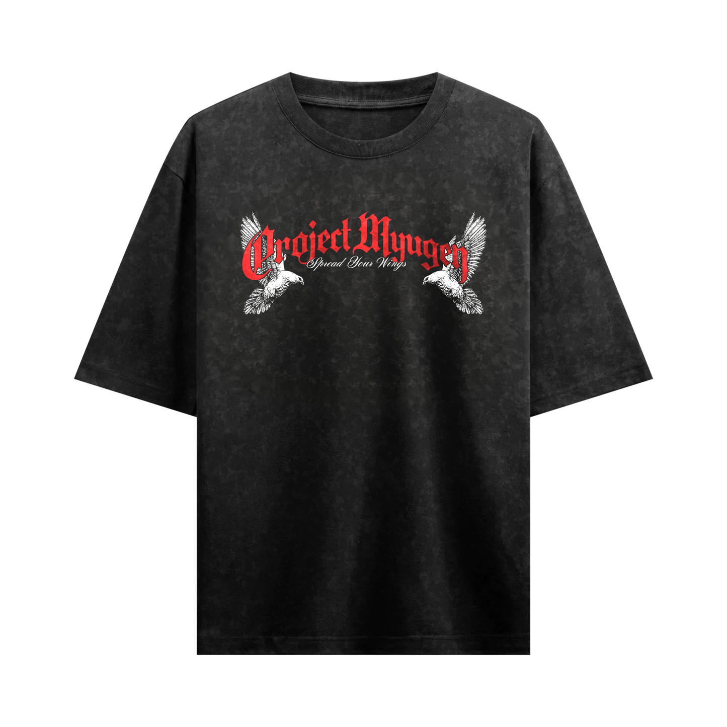 Myugen Into The Infinite Acid Wash Oversized T-Shirt Black