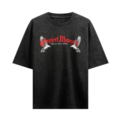 Myugen Into The Infinite Acid Wash Oversized T-Shirt Black