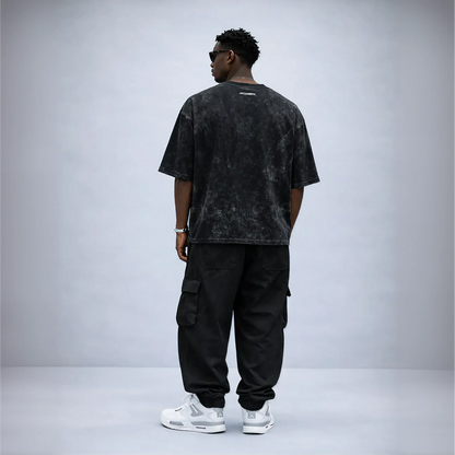 Myugen LA Cultured Club Acid Wash Oversized T-Shirt Black