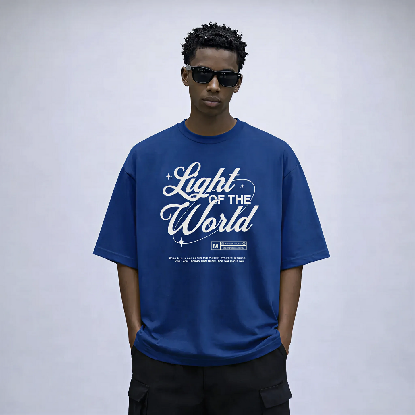 Myugen Light of the World Oversized T-Shirt Blue
