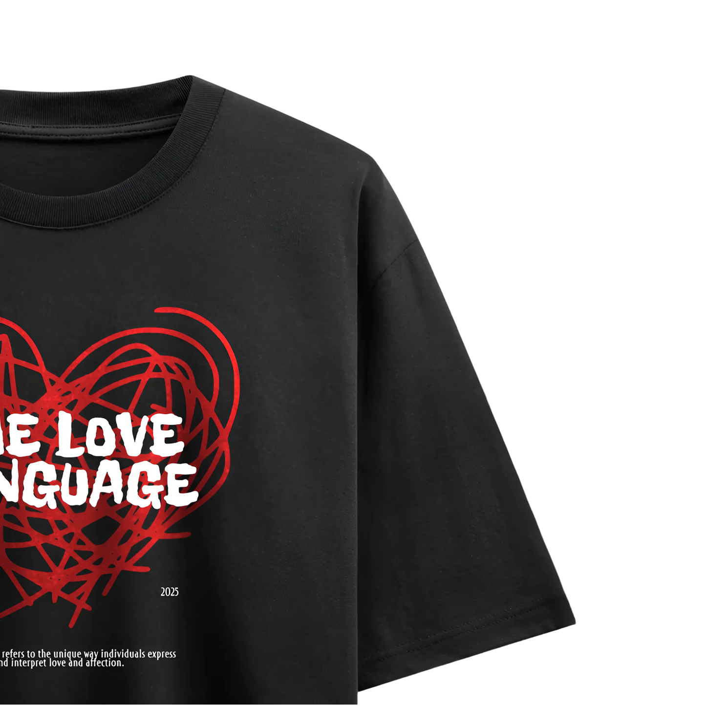 Myugen Love Language Oversized T-Shirt Black