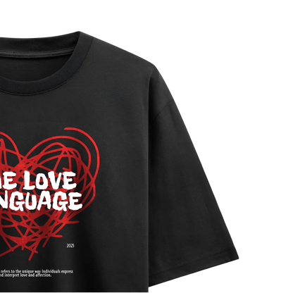 Myugen Love Language Oversized T-Shirt Black