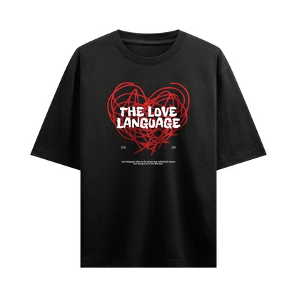 Myugen Love Language Oversized T-Shirt Black