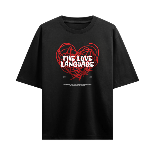 Myugen Love Language Oversized T-Shirt Black