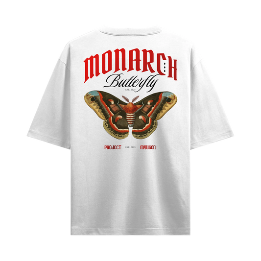 Myugen Monarch Butterfly Oversized T-Shirt White