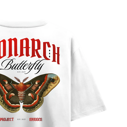 Myugen Monarch Butterfly Oversized T-Shirt White