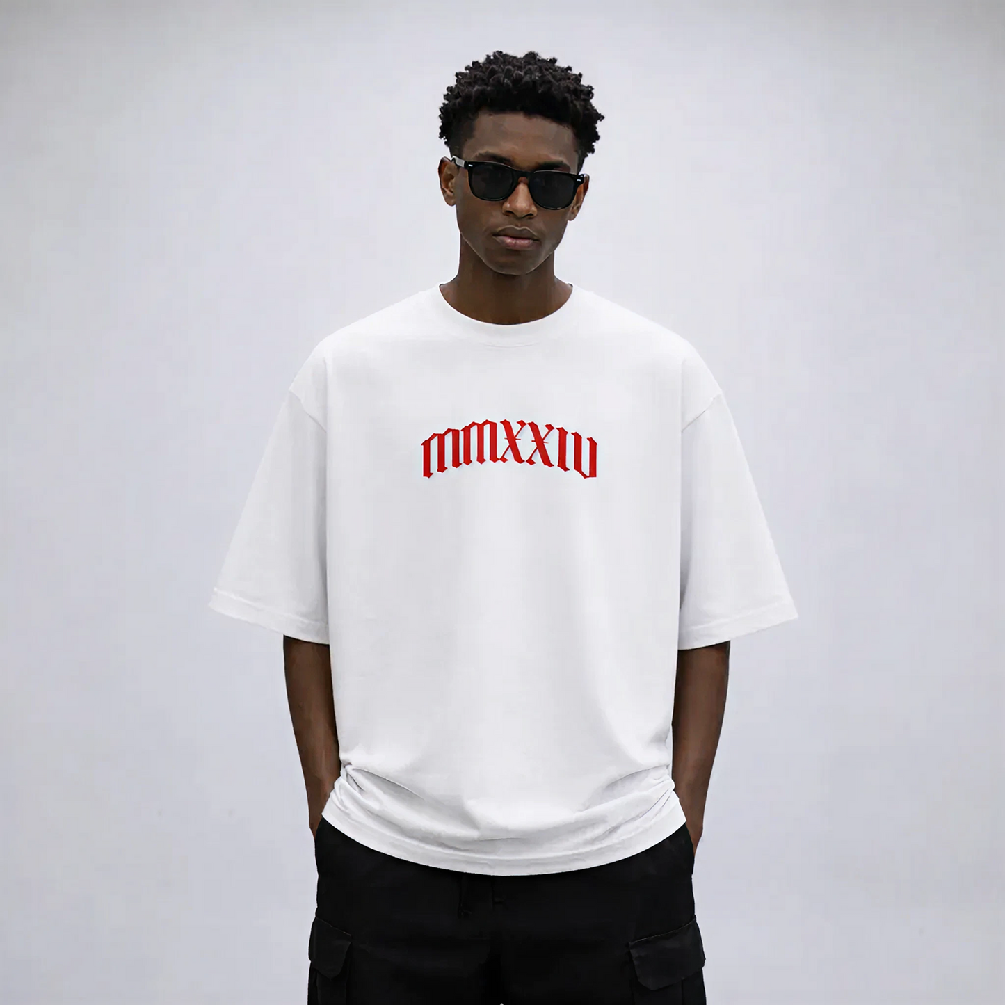 Myugen Monarch Butterfly Oversized T-Shirt White