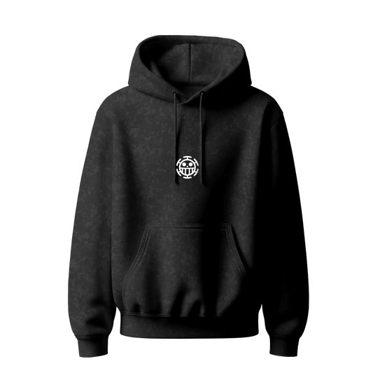 Myugen Mugiwara Acid Wash Oversized Hoodie Black