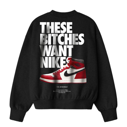 Myugen Nike Bitches Oversized Sweatshirt Black