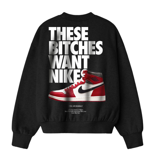 Myugen Nike Bitches Oversized Sweatshirt Black