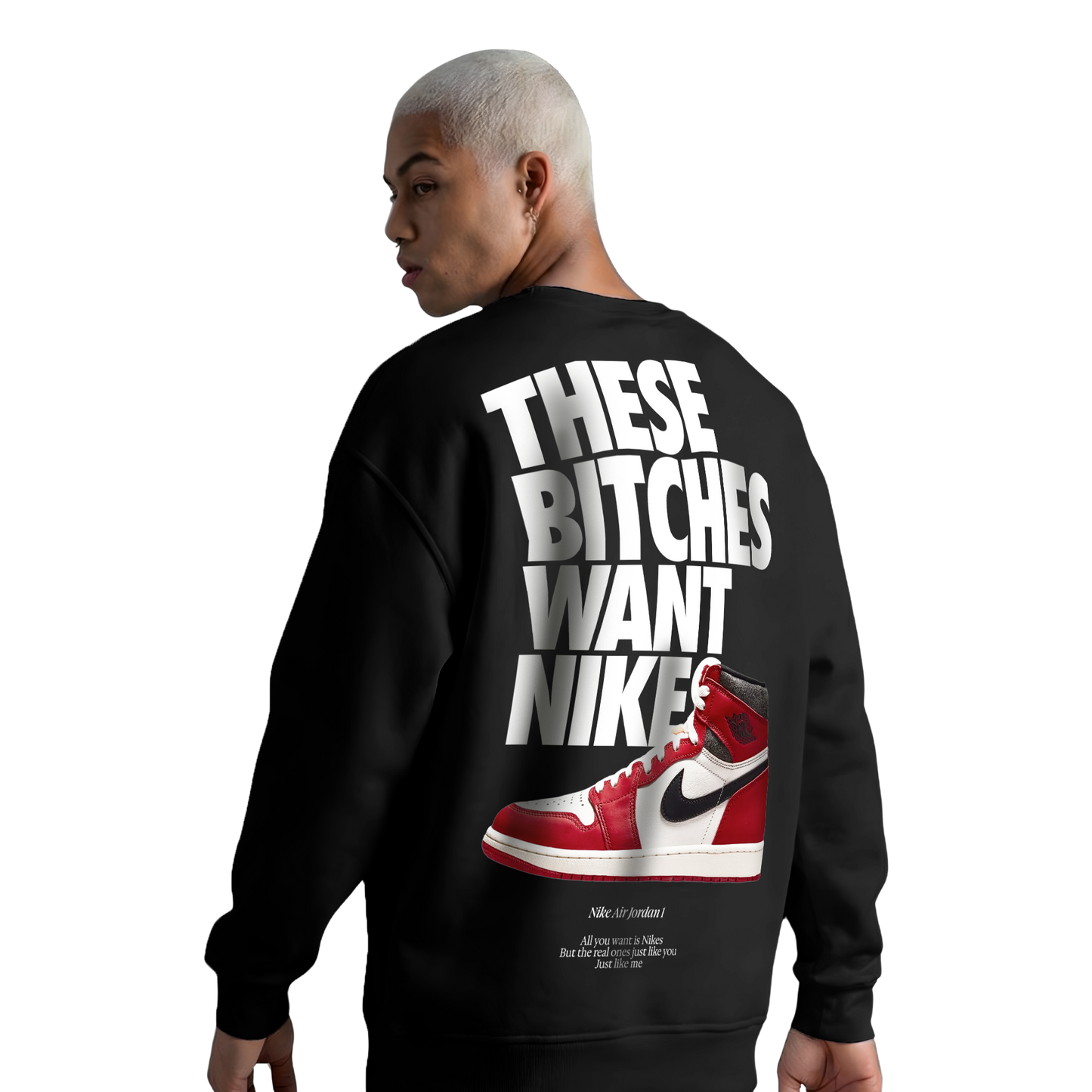 Myugen Nike Bitches Oversized Sweatshirt Black