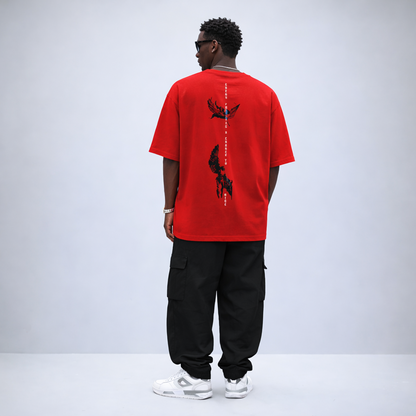 Myugen Reborn From Ruin Oversized T-Shirt Red
