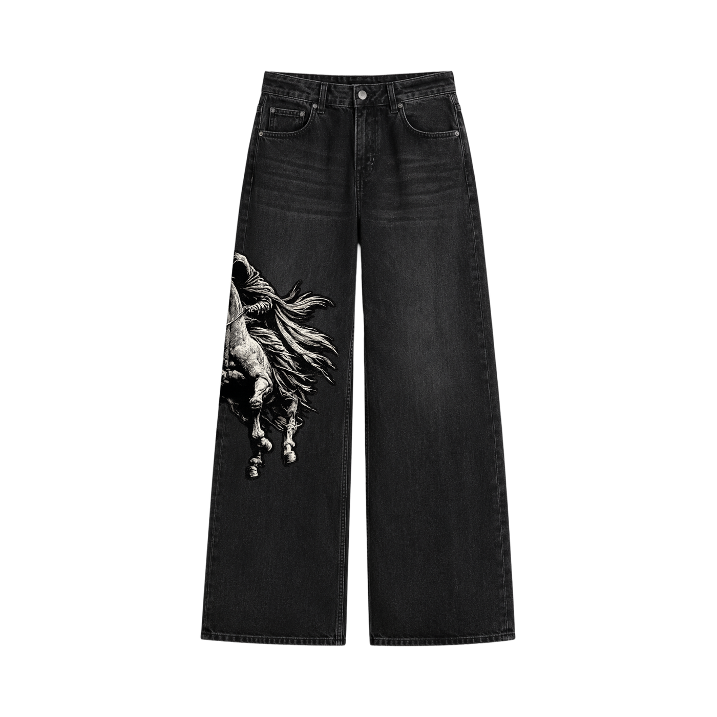 Myugen Runline Embroidered Denim — Black (Limited Edition)