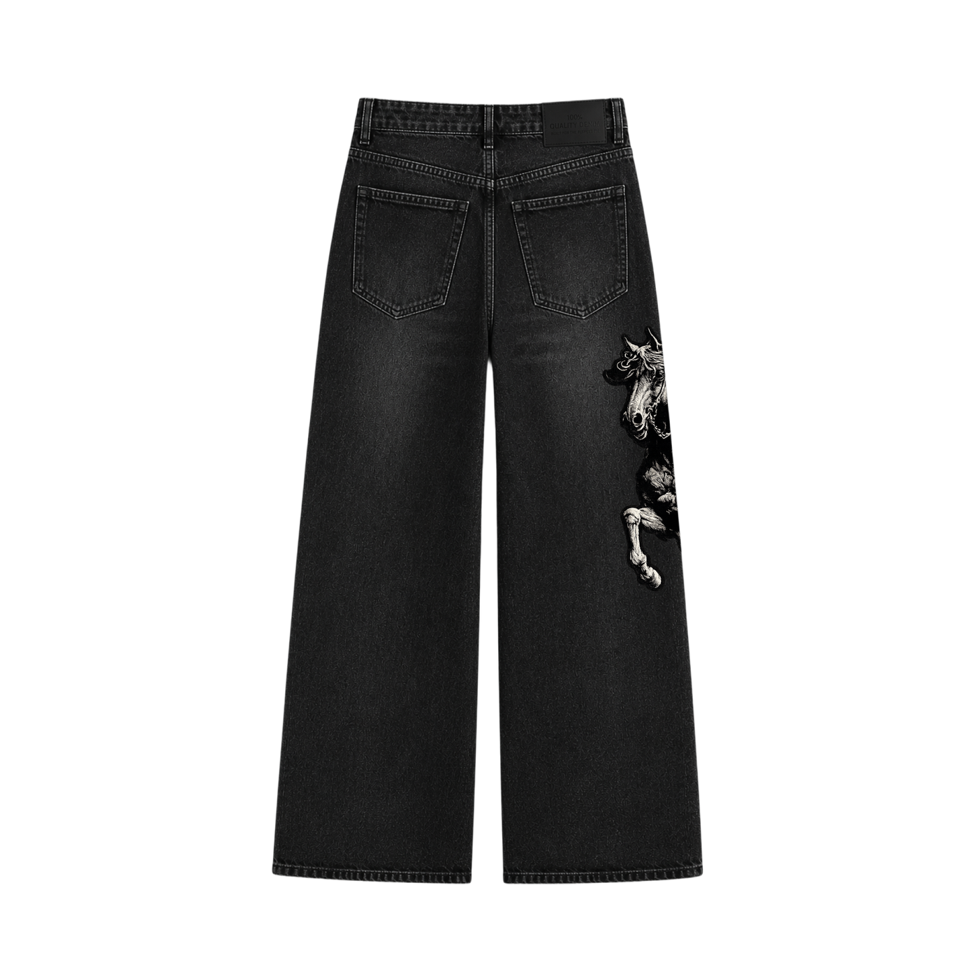 Myugen Runline Embroidered Denim — Black (Limited Edition)