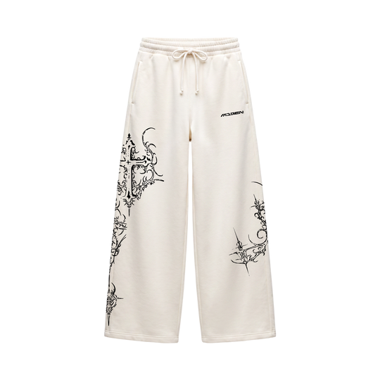 Myugen Sacred Ruins Baggy Sweatpants Off White