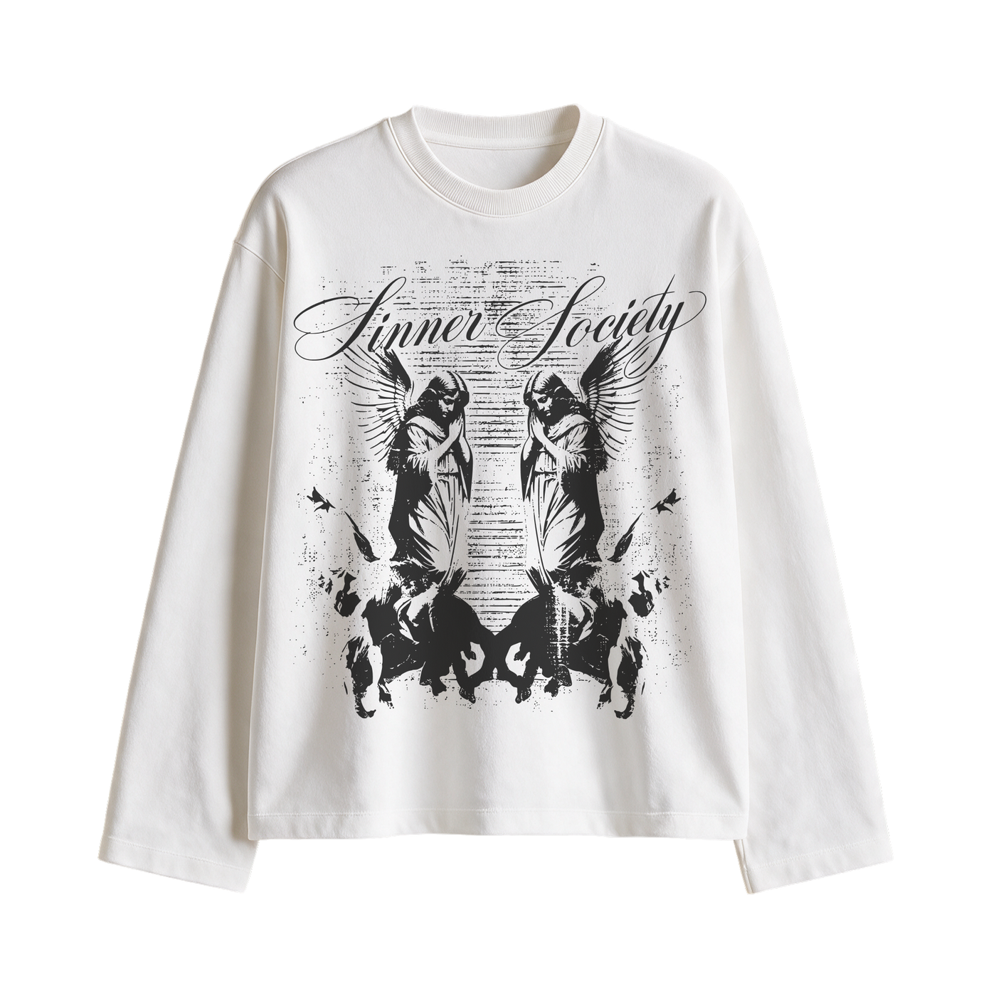 Myugen Sinner Society Oversized Full Sleeve T-Shirt White