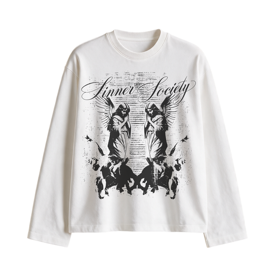 Myugen Sinner Society Oversized Full Sleeve T-Shirt White