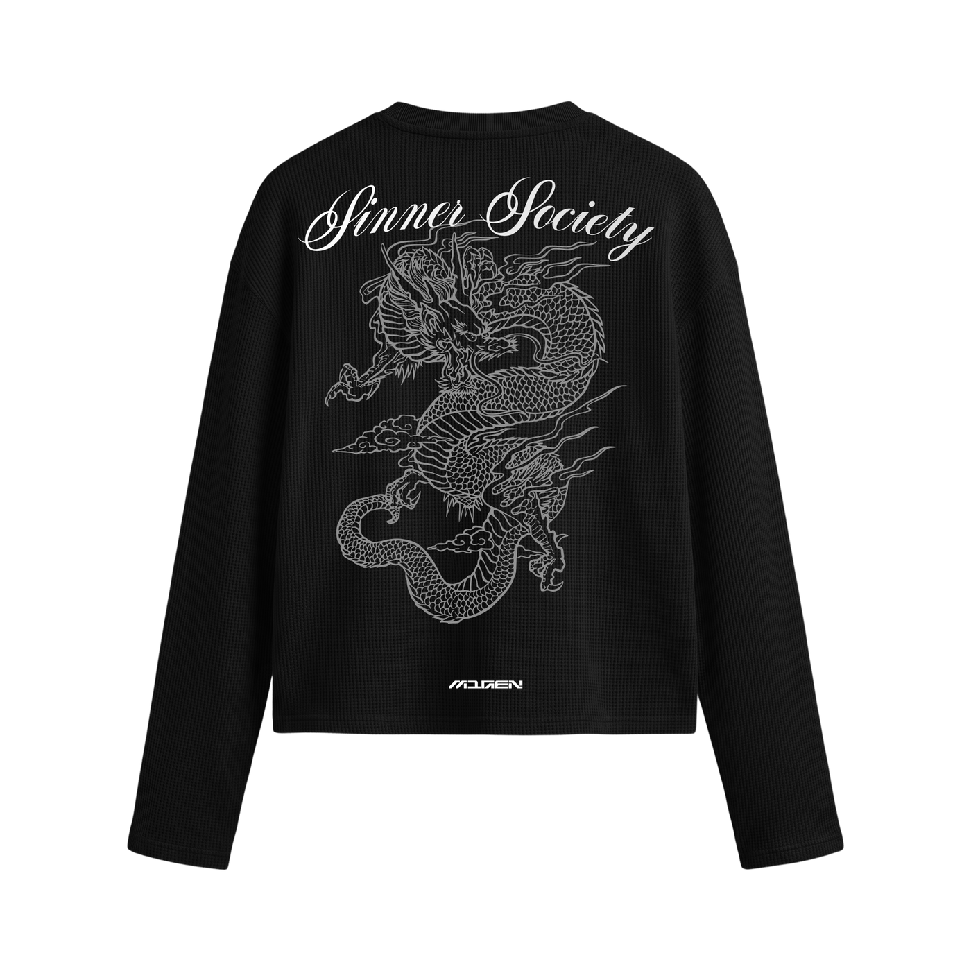 Myugen Sinner Society Waffle Long Sleeve Black