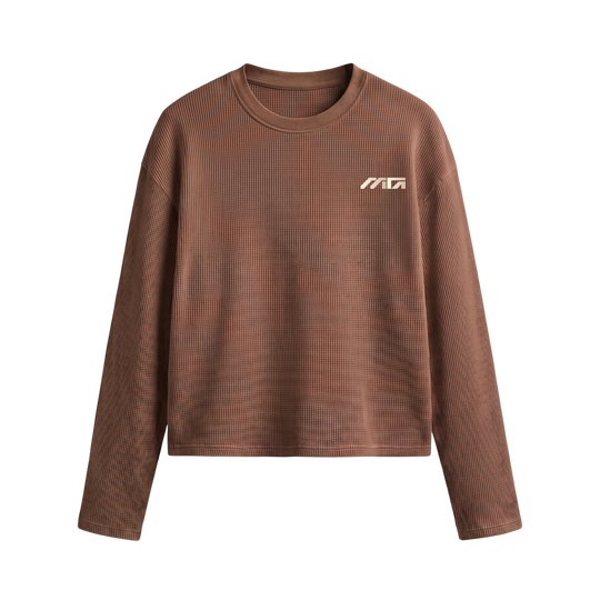 Myugen Sinner Society Waffle Long Sleeve Brown