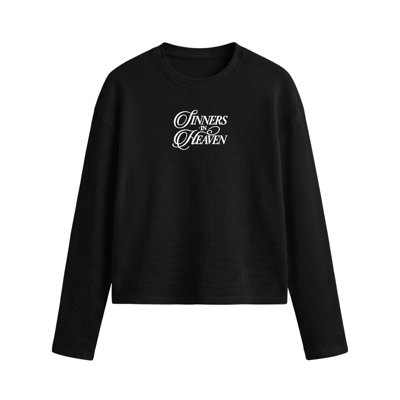 Myugen Sinners In heaven Waffle Long Sleeve Black