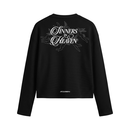 Myugen Sinners In heaven Waffle Long Sleeve Black