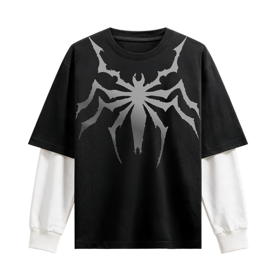 Myugen Spider Web Double Layer T-Shirt Black [Limited Edition]
