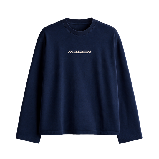 Myugen Texas Pride Oversized Full Sleeve T-shirt Navy