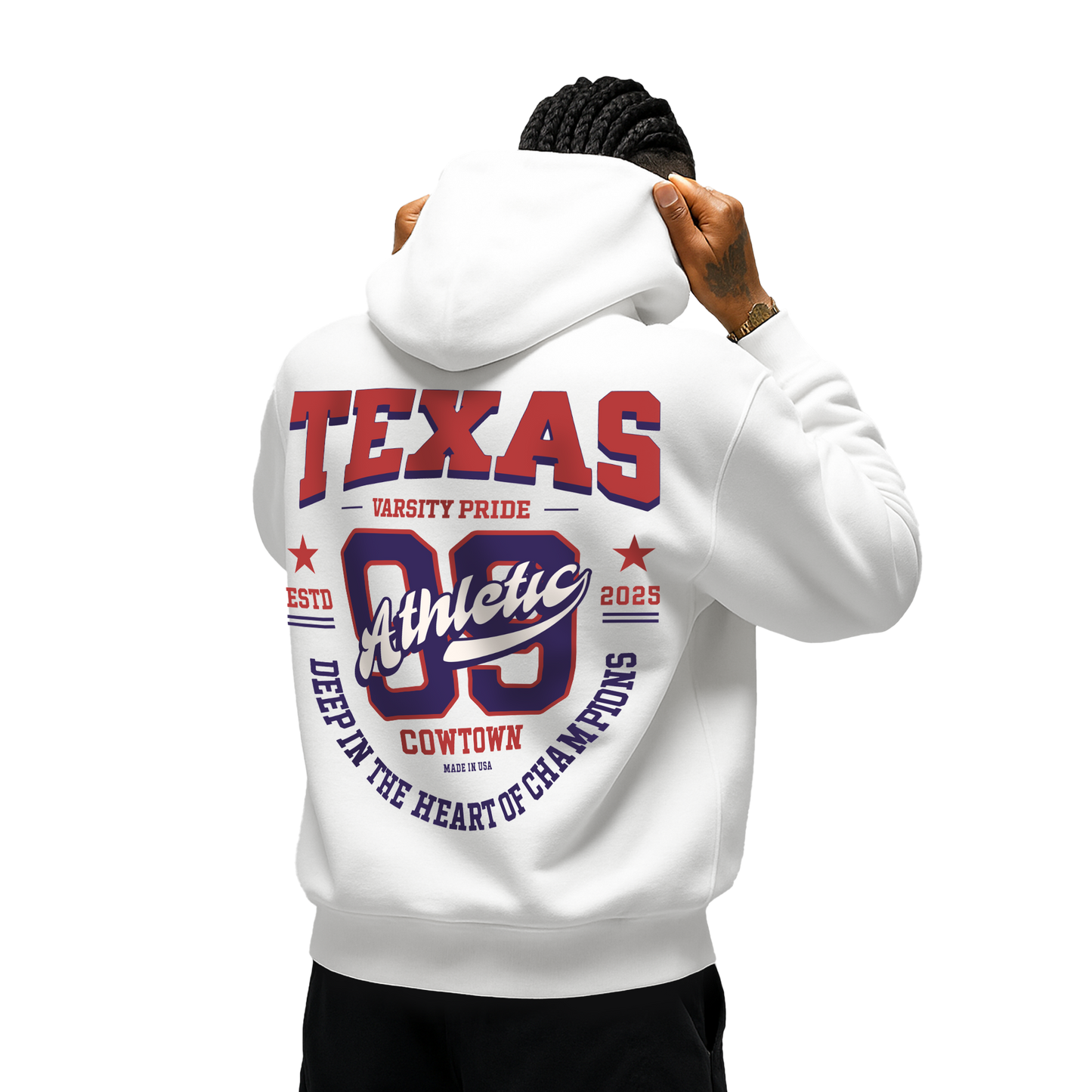 Myugen Texas Pride Oversized Hoodie White