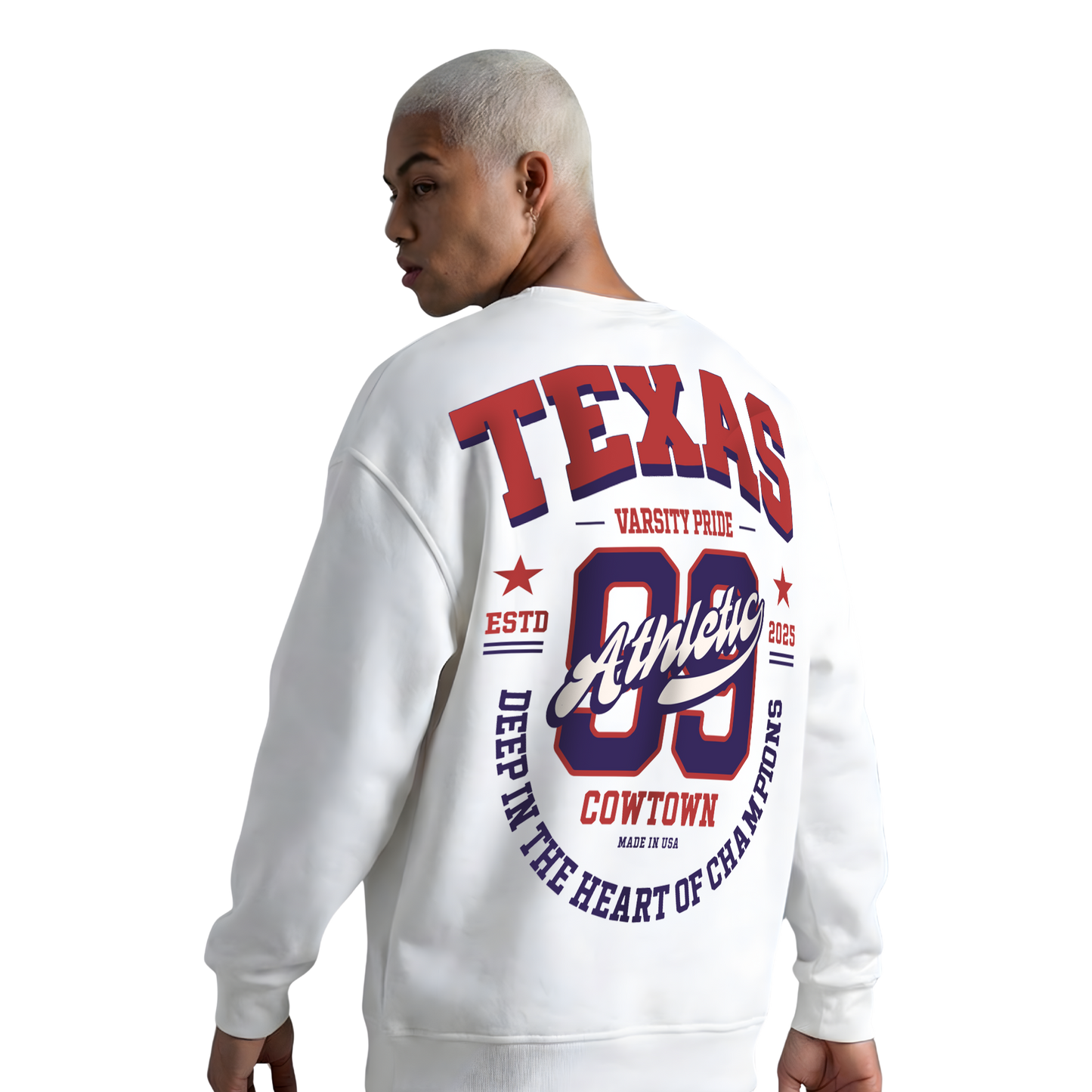 Myugen Texas Pride Oversized Sweatshirt White