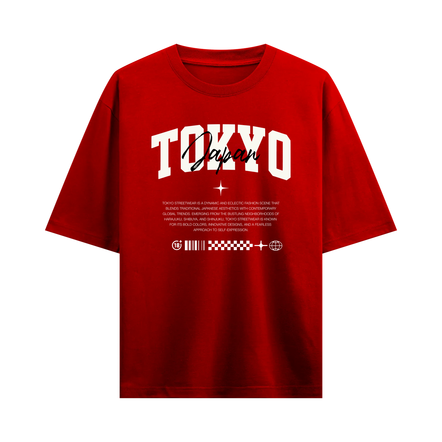 Myugen Tokyo Division 23 Oversized T-Shirt Red