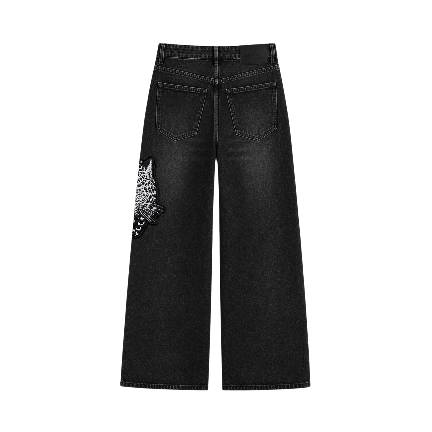 Myugen Tora Embroidered Denim — Black (Limited Edition)
