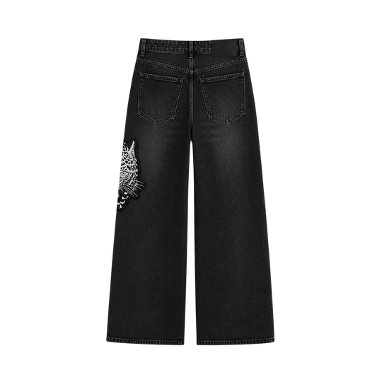 Myugen Tora Embroidered Denim — Black (Limited Edition)