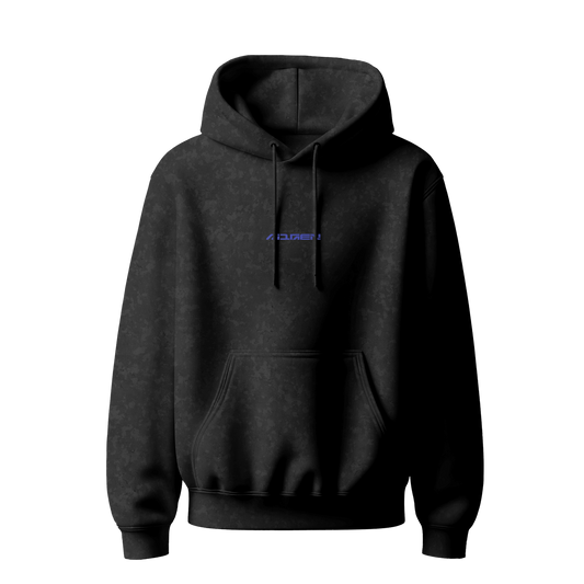 Myugen Urban Trash Acid Wash Oversized Hoodie Black