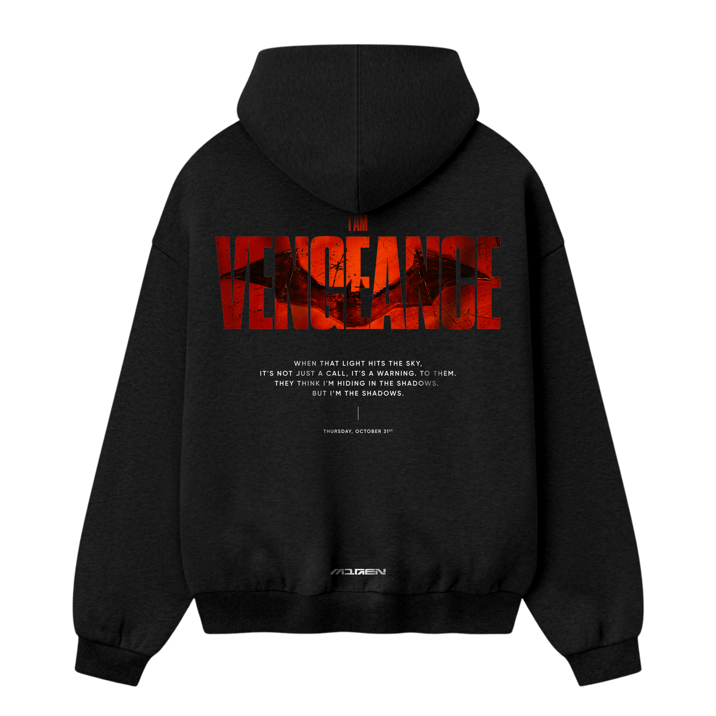 Myugen Vengeance Oversized Hoodie Black