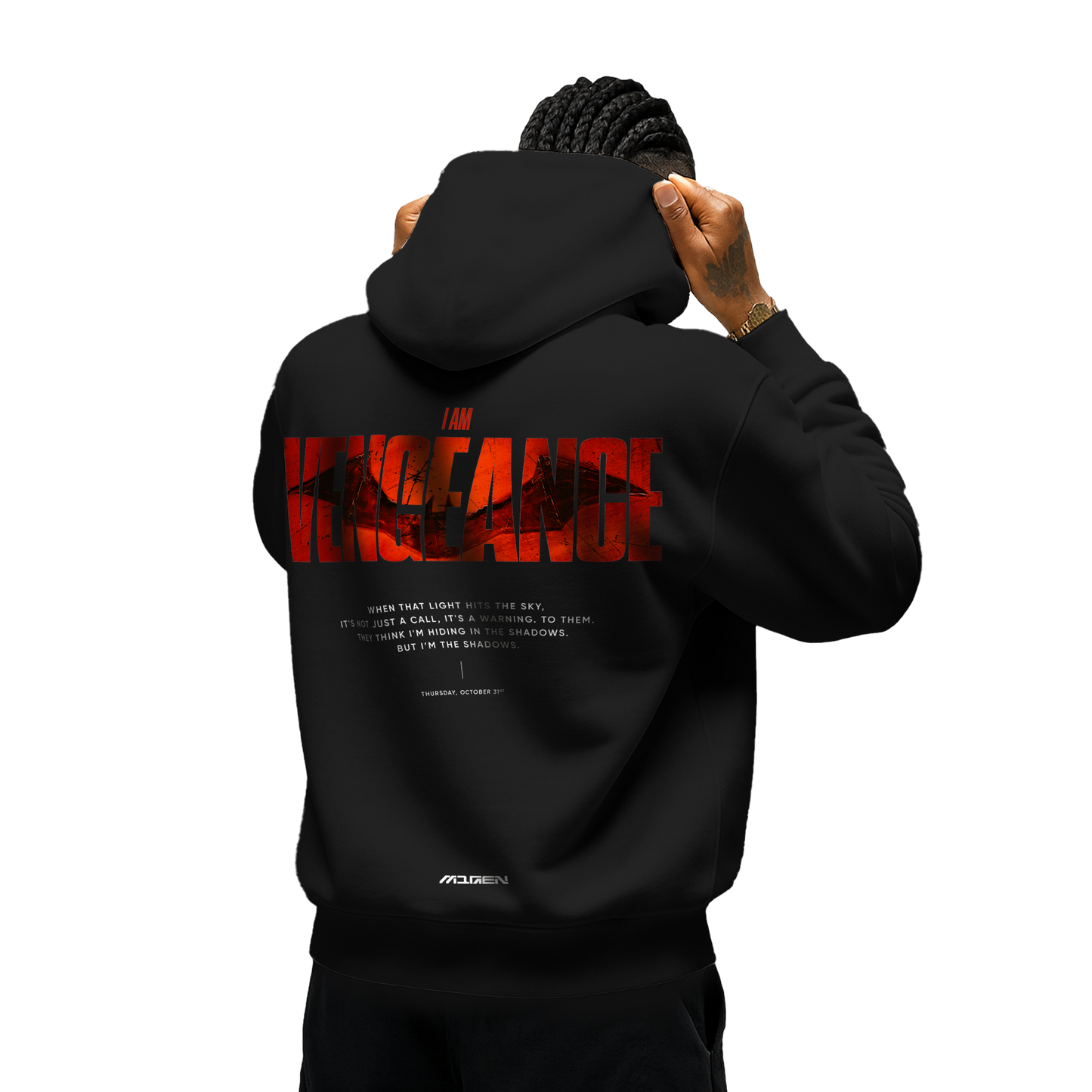 Myugen Vengeance Oversized Hoodie Black