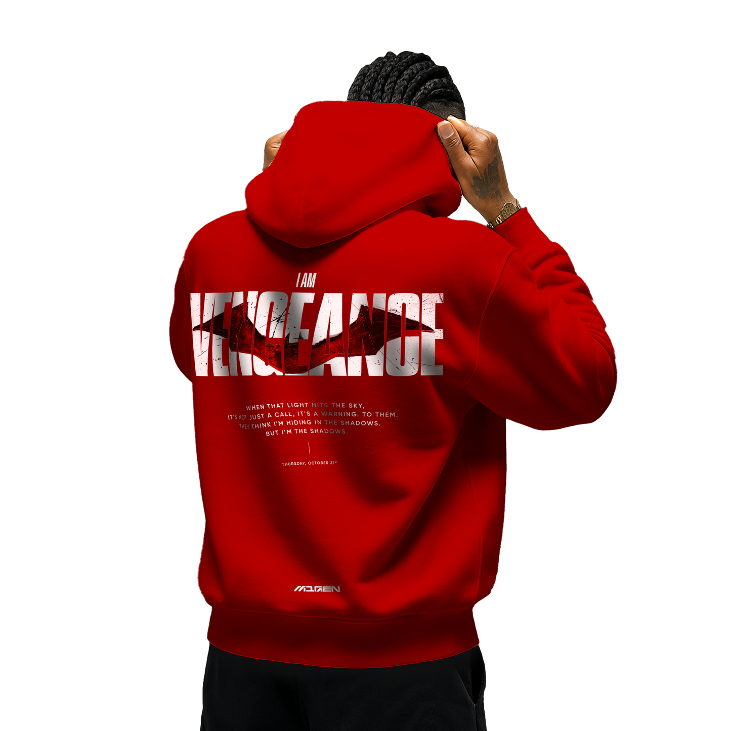 Myugen Vengeance Oversized Hoodie Red
