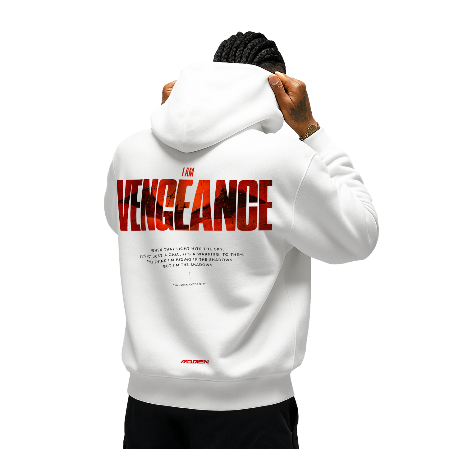 Myugen Vengeance Oversized Hoodie White