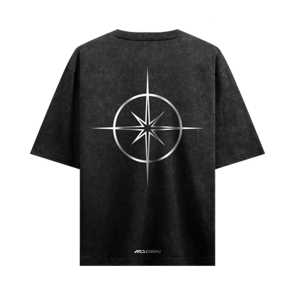 Myugen Wear Your Schemes Acid Wash Oversized T-Shirt Black