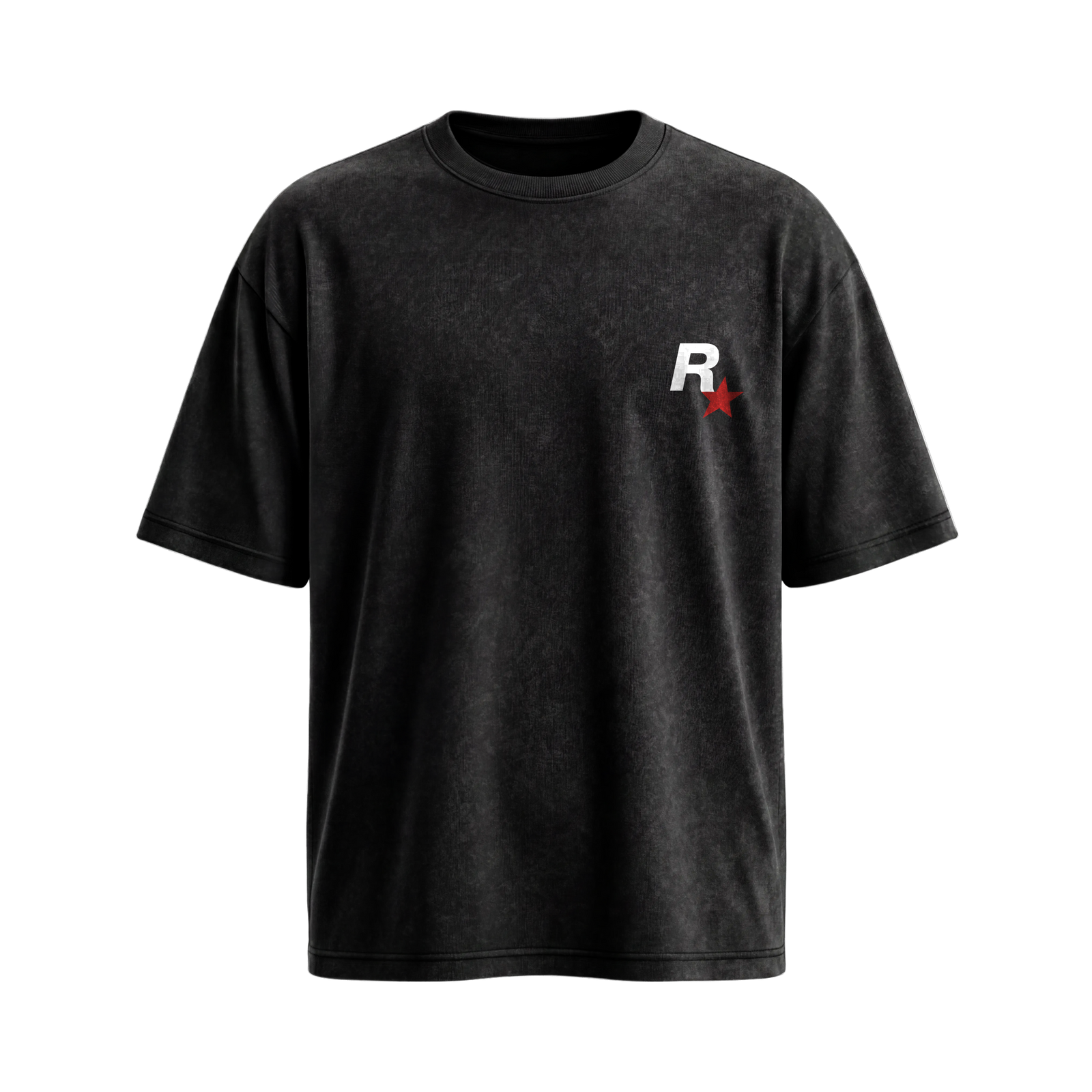 Myugen Wild West Acid Wash Oversized T-Shirt Black