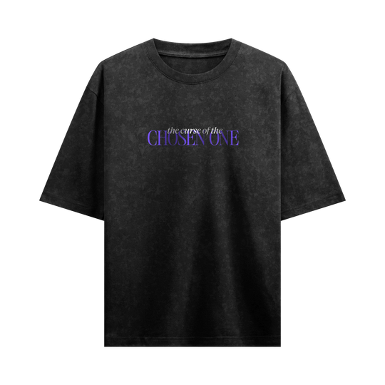 Myugen Chosen One Acid Wash Oversized T-Shirt Black