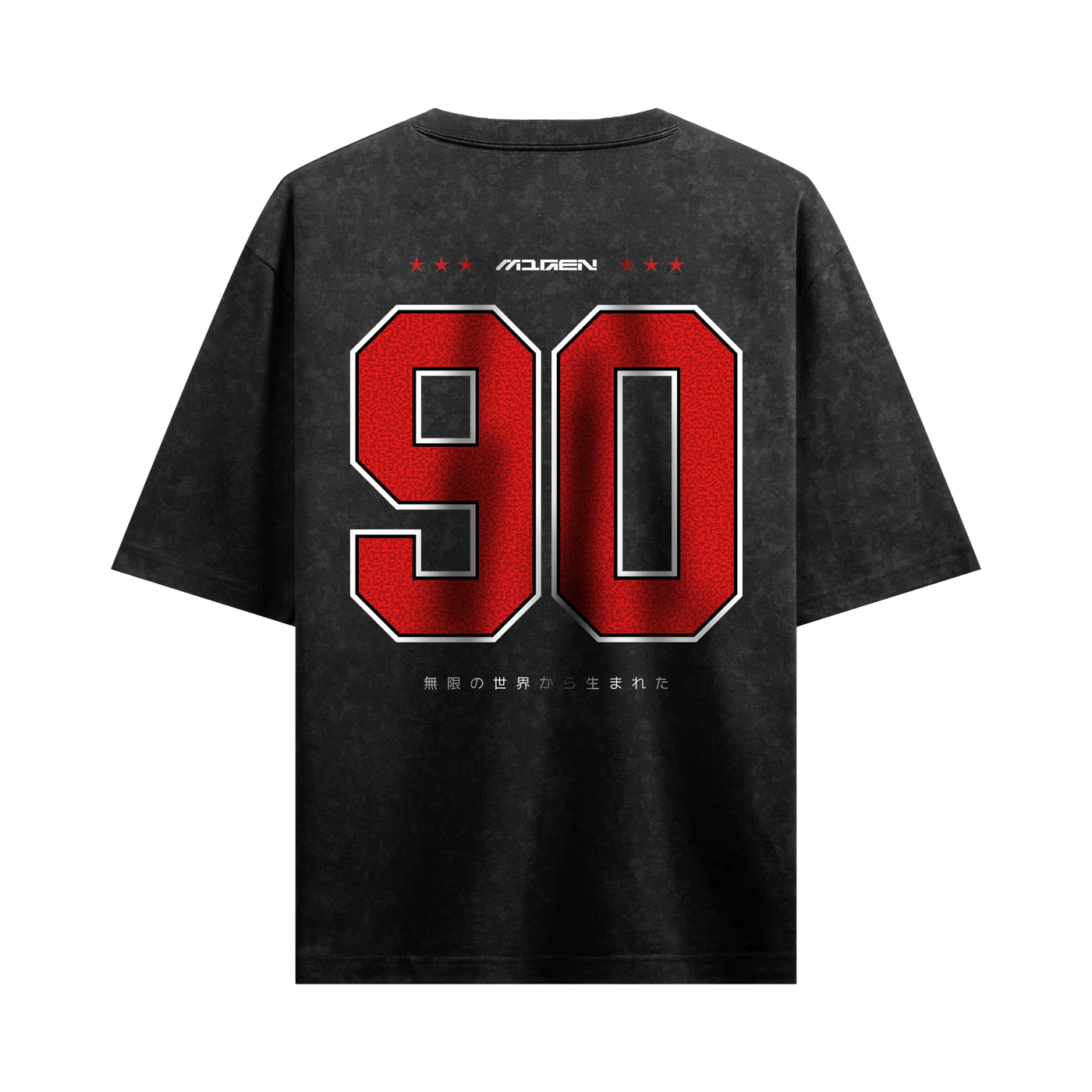 Myugen Cultured Club Acid Wash Oversized T-Shirt Black