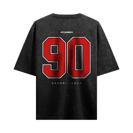 Myugen Cultured Club Acid Wash Oversized T-Shirt Black