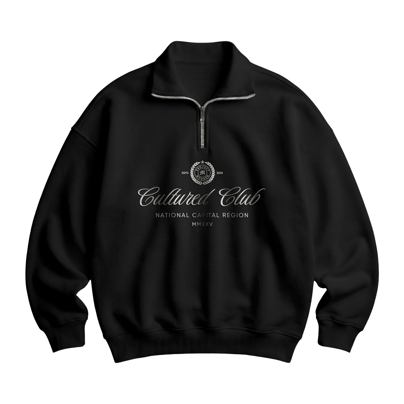 Myugen Cultured Club Black Quarter-Zip Sweatshirt