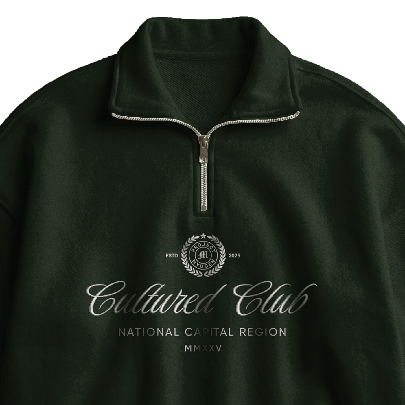 Myugen Cultured Club Olive Quarter-Zip Sweatshirt