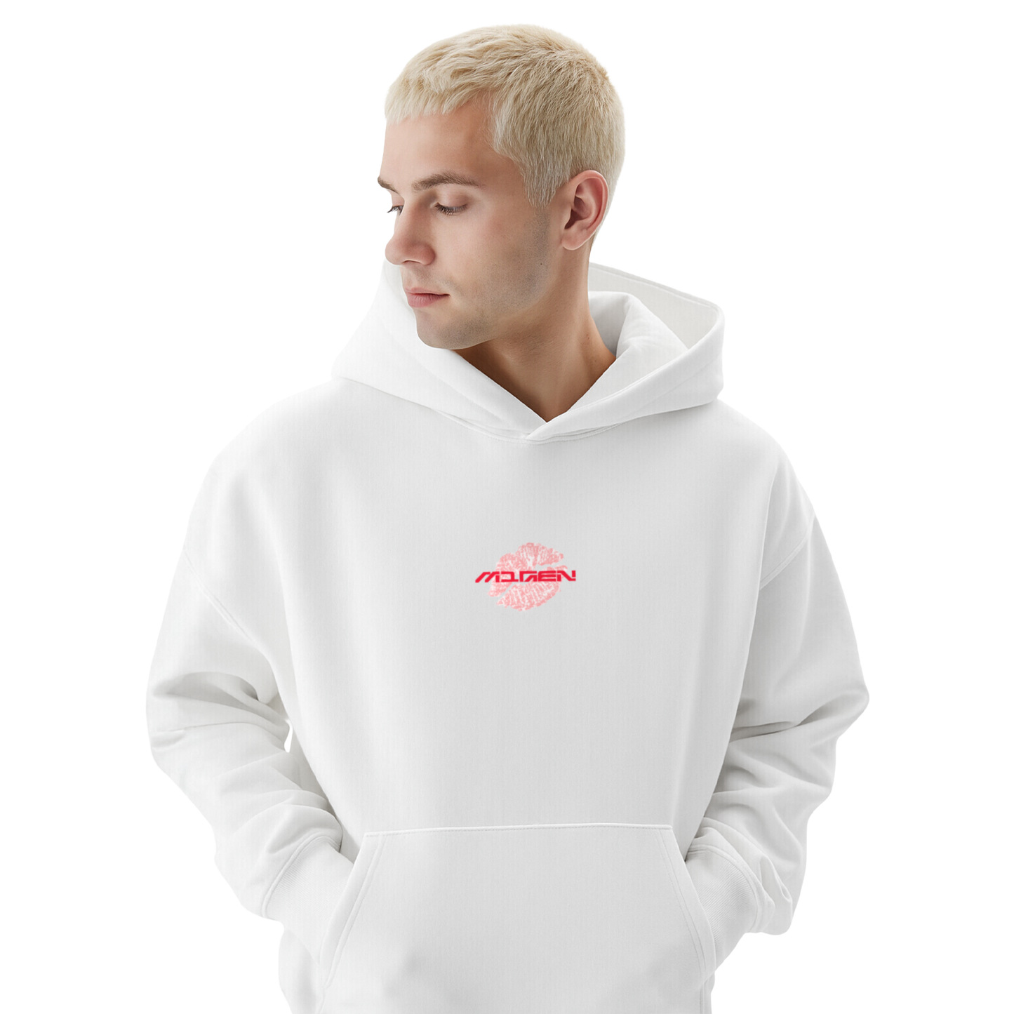 Myugen Desires Justify Oversized Hoodie White
