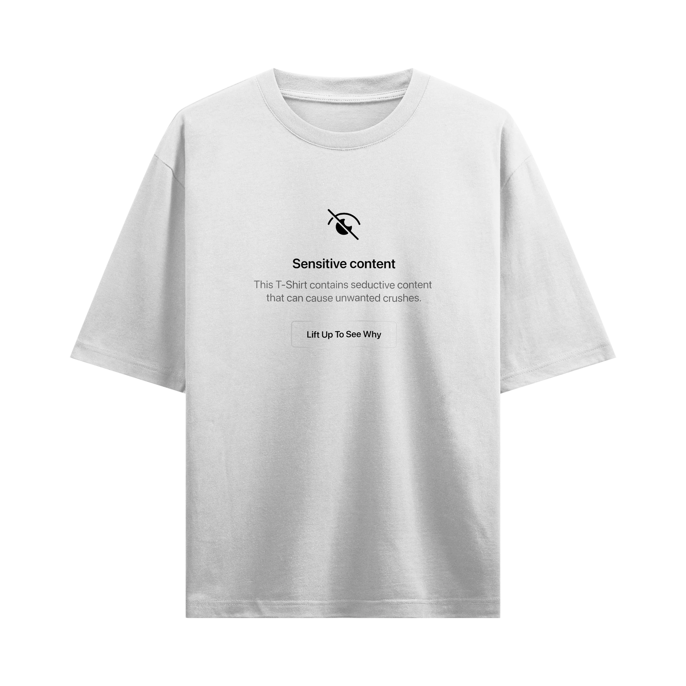 Myugen Sensitive Content Oversized T-Shirt White