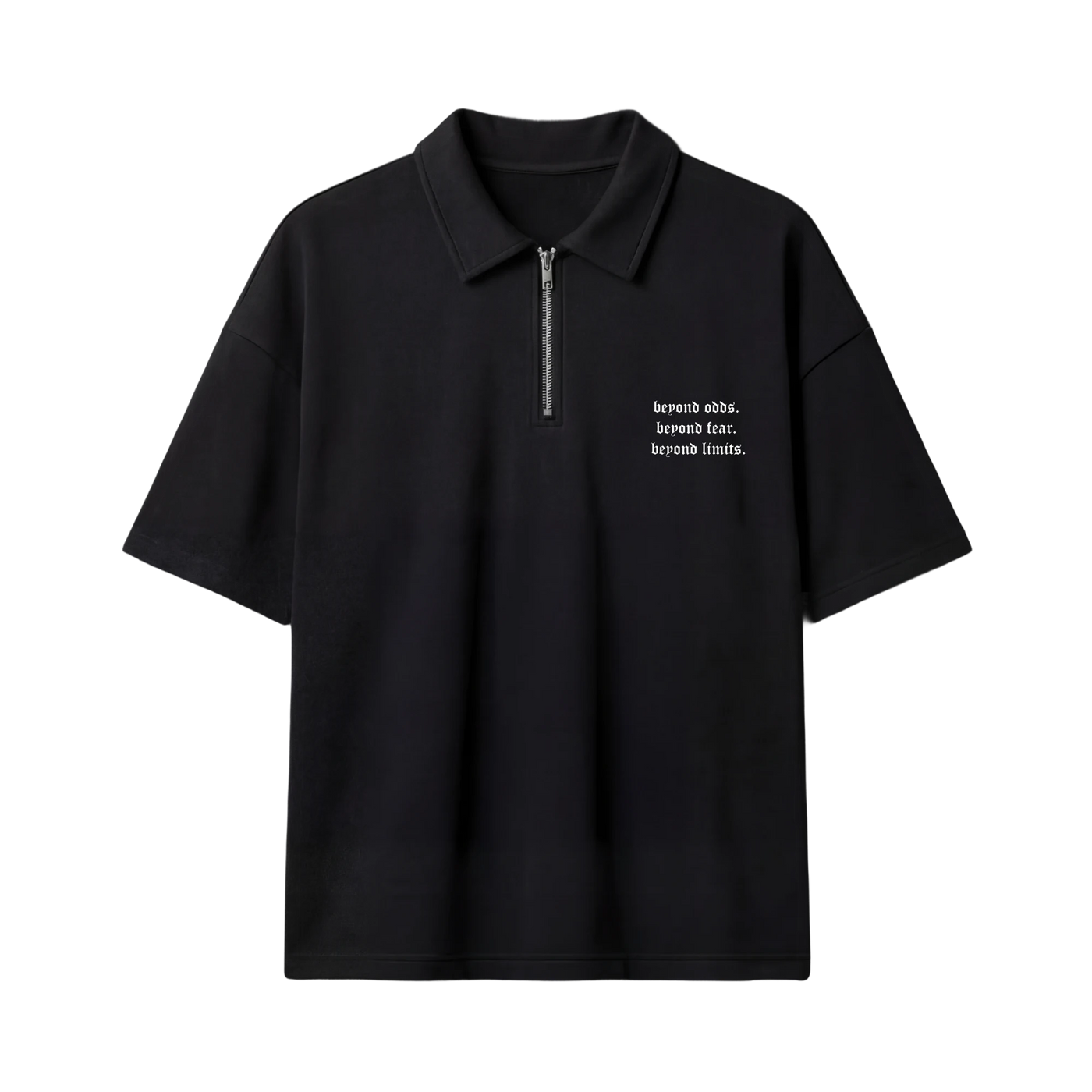 Myugen House Rules Quarter Zip T-Shirt Black