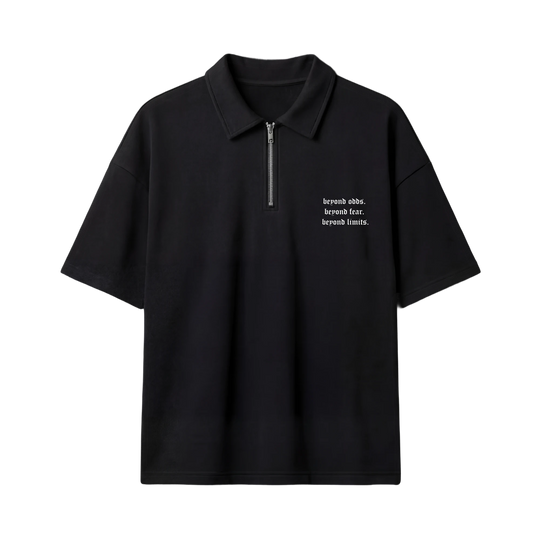 Myugen House Rules Quarter Zip T-Shirt Black